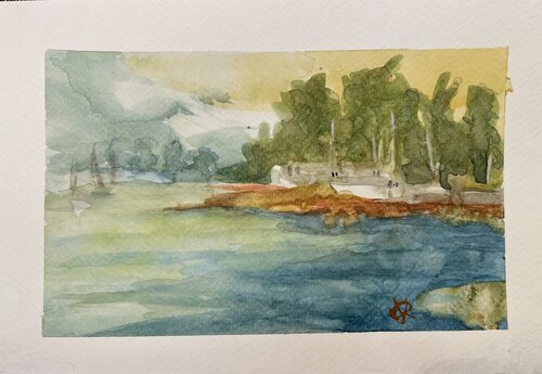 Journey by sea by Mariam Qureshi, 회화 for Sale on Singulart