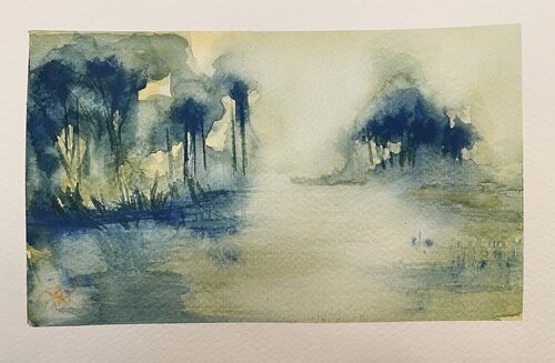 Islands of trees by Mariam Qureshi, Painting for Sale on Singulart