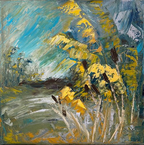 Cattails: Friend or Foe? by Mariam Qureshi, Painting for Sale on Singulart