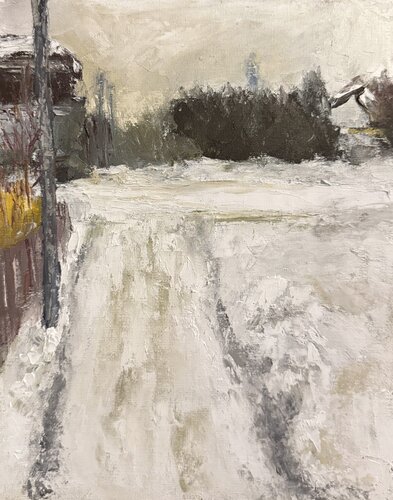 My front yard, refuge of silence by Mariam Qureshi, Painting for Sale on Singulart