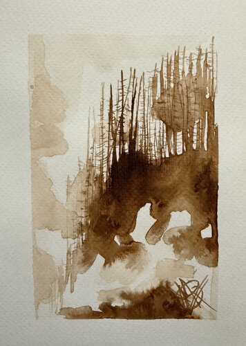 Spontaneous Timber par Mariam Qureshi, Peinture en vente sur Singulart