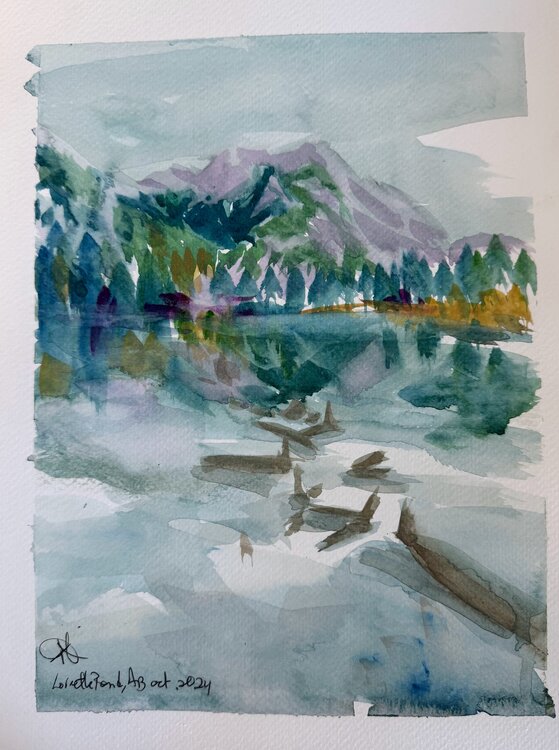 Mount Lorette, Plein air study Mariam Qureshi