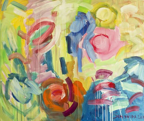 Happy Day de Simonida Djordjevic, Pintura a la venta en Singulart