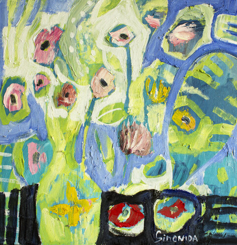 Still Life in the Blue Room van Simonida Djordjevic, Schilderij te koop op Singulart