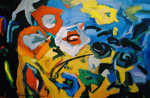 Abstract Flowers van Simonida Djordjevic, Schilderij te koop op Singulart
