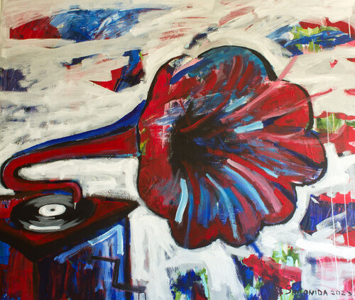 Music from the Old Gramophone von Simonida Djordjevic, Malerei kaufen auf Singulart