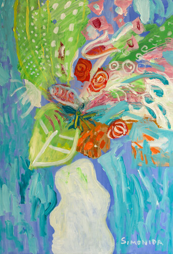 The Vase is Enjoying a Beautiful Day von Simonida Djordjevic, Malerei kaufen auf Singulart