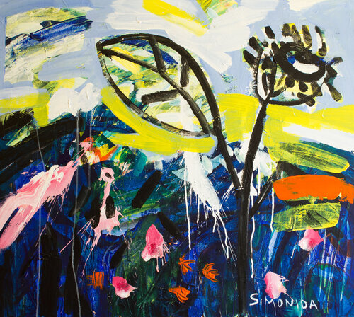 Expressionist Landscape di Simonida Djordjevic, Pittura in vendita su Singulart