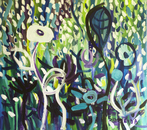 Whimsical Garden van Simonida Djordjevic, Schilderij te koop op Singulart