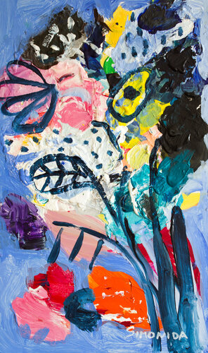 Chagall's Bouquet van Simonida Djordjevic, Schilderij te koop op Singulart
