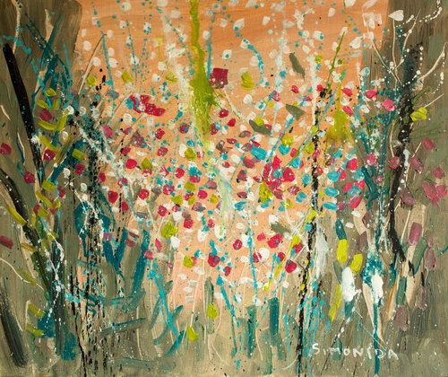 Spring with the Sky of Apricot Color van Simonida Djordjevic, Schilderij te koop op Singulart