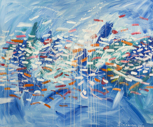 The Rhythm of the Sea in the Breeze van Simonida Djordjevic, Schilderij te koop op Singulart