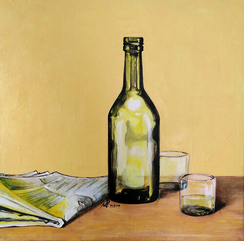 Pausa gialla by Michele the Colorist, Painting for Sale on Singulart