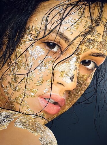 Golden mask 8 de Sergey Piskunov, Pintura a la venta en Singulart