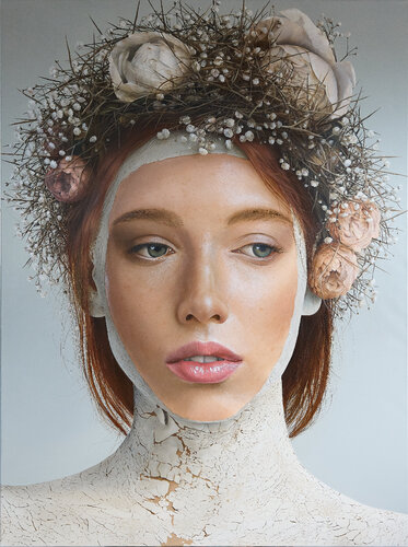 Golden white mask de Sergey Piskunov, Pintura a la venta en Singulart
