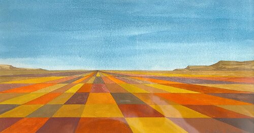 Paisaje metafísico XVII par Marietta Negueruela, Œuvre sur papier en vente sur Singulart