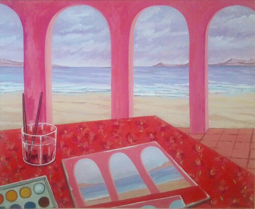 Bodegón rosa Marietta Negueruela