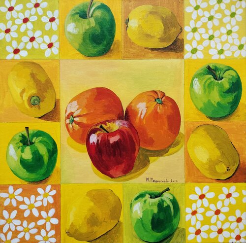 Frutas y margaritas van Marietta Negueruela, Schilderij te koop op Singulart