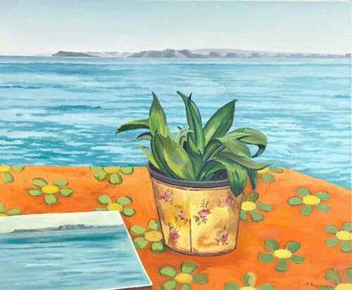 Pintando Cala Figuera di Marietta Negueruela, Pittura in vendita su Singulart