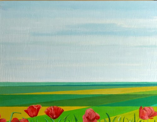 Amapolas en primavera I di Marietta Negueruela, Pittura in vendita su Singulart