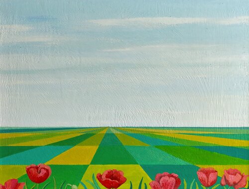 Amapolas en primavera II par Marietta Negueruela, Peinture en vente sur Singulart