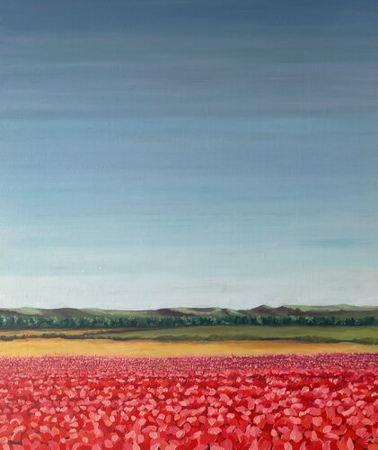 Amapolas en La Vega by Marietta Negueruela, Painting for Sale on Singulart