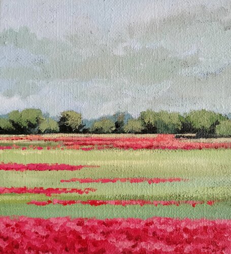 Encinas y amapolas di Marietta Negueruela, Pittura in vendita su Singulart