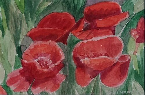 Amapolas florecientes von Marietta Negueruela, Malerei kaufen auf Singulart