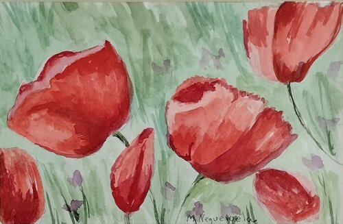 Amapolas bailarinas von Marietta Negueruela, Malerei kaufen auf Singulart
