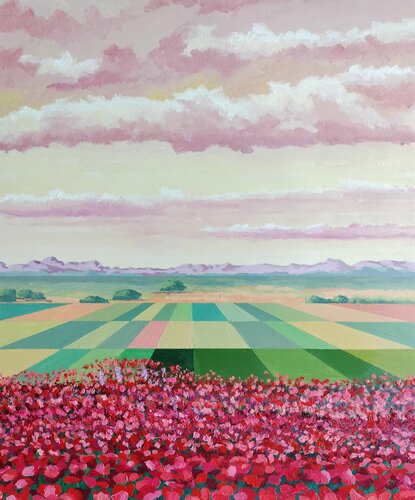 Amapolas al amanecer di Marietta Negueruela, Pittura in vendita su Singulart