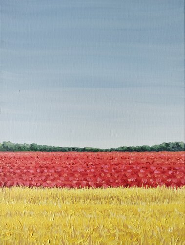 Amapolas y colza en Castilla von Marietta Negueruela, Malerei kaufen auf Singulart