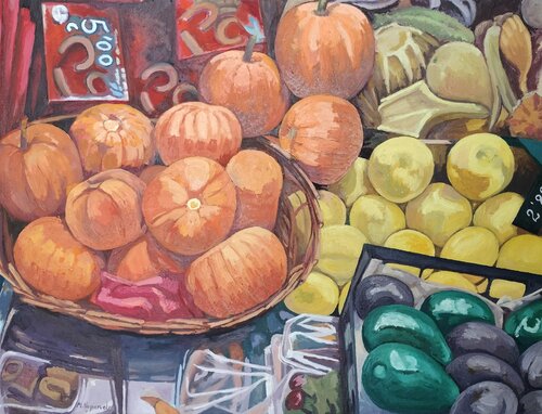 Bodegón de Halloween van Marietta Negueruela, Schilderij te koop op Singulart