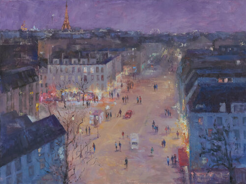Out for the Evening di Oksana Johnson, Pittura in vendita su Singulart