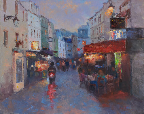 Evening Cafe di Oksana Johnson, Pittura in vendita su Singulart