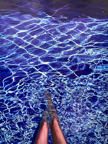 DOLCE FAR NIENTE LEGS SPLASHING von José Antonio Castro-Muñiz, Malerei kaufen auf Singulart