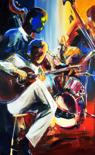 Jazz Club II von Robert Hettich, Malerei kaufen auf Singulart