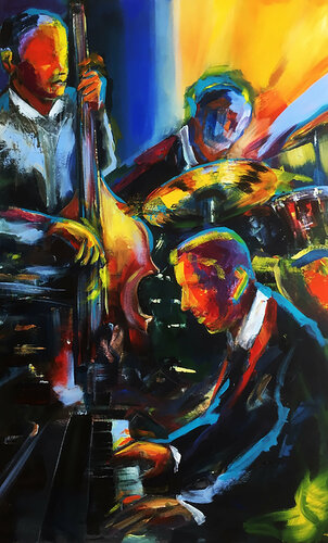 Jazz Club III by Robert Hettich, Painting for Sale on Singulart