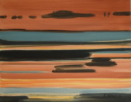 Fata Morgana in Orange van Ela Köhler, Schilderij te koop op Singulart