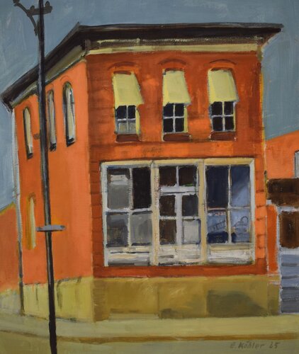 Ein Rotes Haus von Ela Köhler, Malerei kaufen auf Singulart