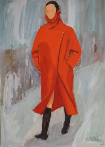 Rote Mantel II by Ela Köhler, Painting for Sale on Singulart