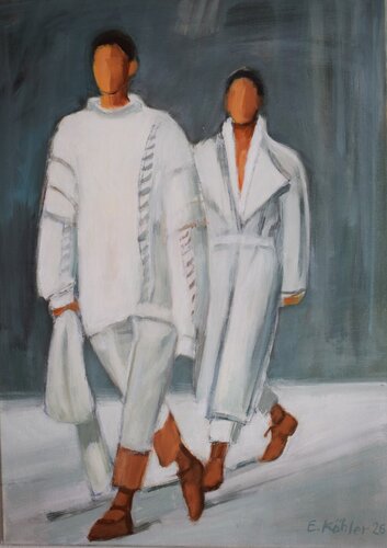 Mode in Weiß de Ela Köhler, Pintura a la venta en Singulart
