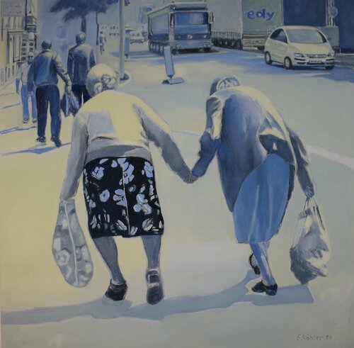 " Immer zusammen II  " van Ela Köhler, Schilderij te koop op Singulart