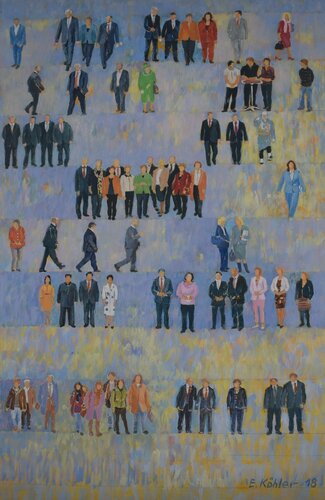 " Menschen Landschaften " - / Politiker / di Ela Köhler, Pittura in vendita su Singulart