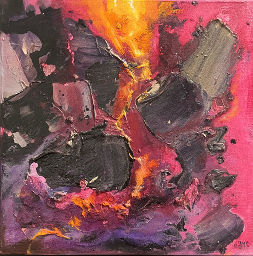 Rose cosmique (JMSG-640) par Jean Michel Stanislas GARCZYNSKI, Peinture en vente sur Singulart