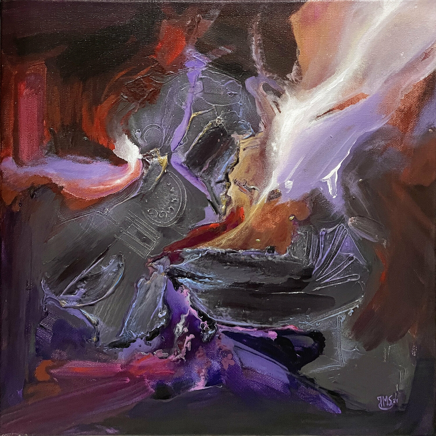 Météores  (JMSG-1593) Jean Michel Stanislas GARCZYNSKI Originalgemälde zu verkaufen