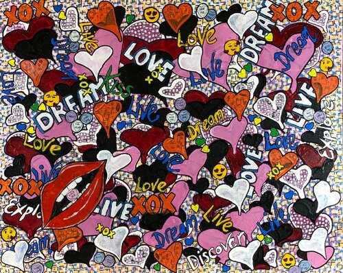 LOTS OF LOVE van Carol Zsolt, Schilderij te koop op Singulart