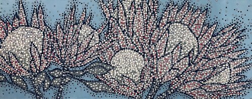 PROTEAS WITH BLUE BACKGROUND Carol Zsolt