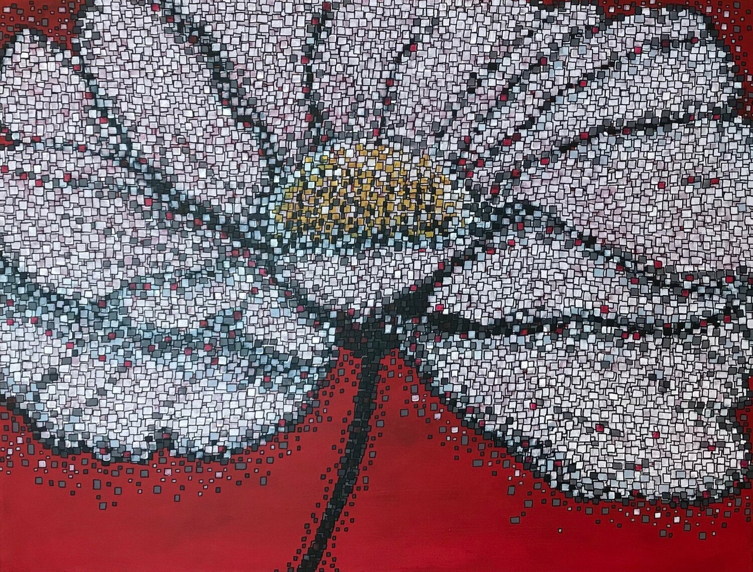 Flower on Red Carol Zsolt