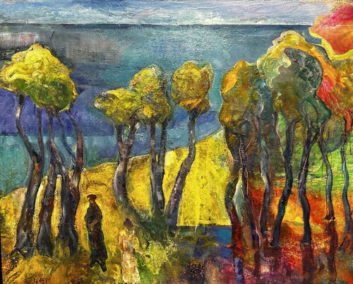 Group of trees van tage fredheim, Schilderij te koop op Singulart