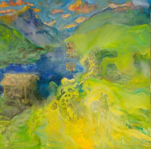 Blue river van tage fredheim, Schilderij te koop op Singulart